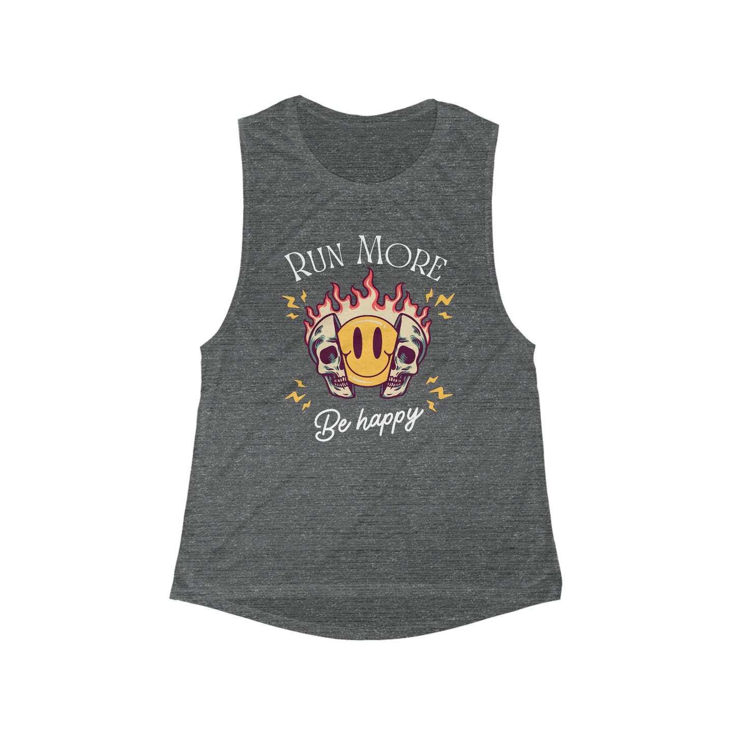 Run More Be Happy Muscle Tank