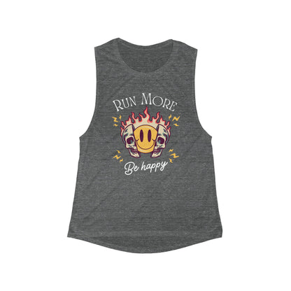 Run More Be Happy Muscle Tank