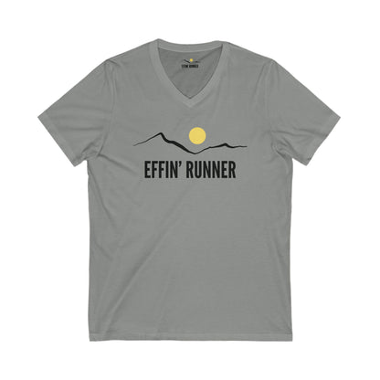 Basic Effin' Runner V-Neck Unisex Tee