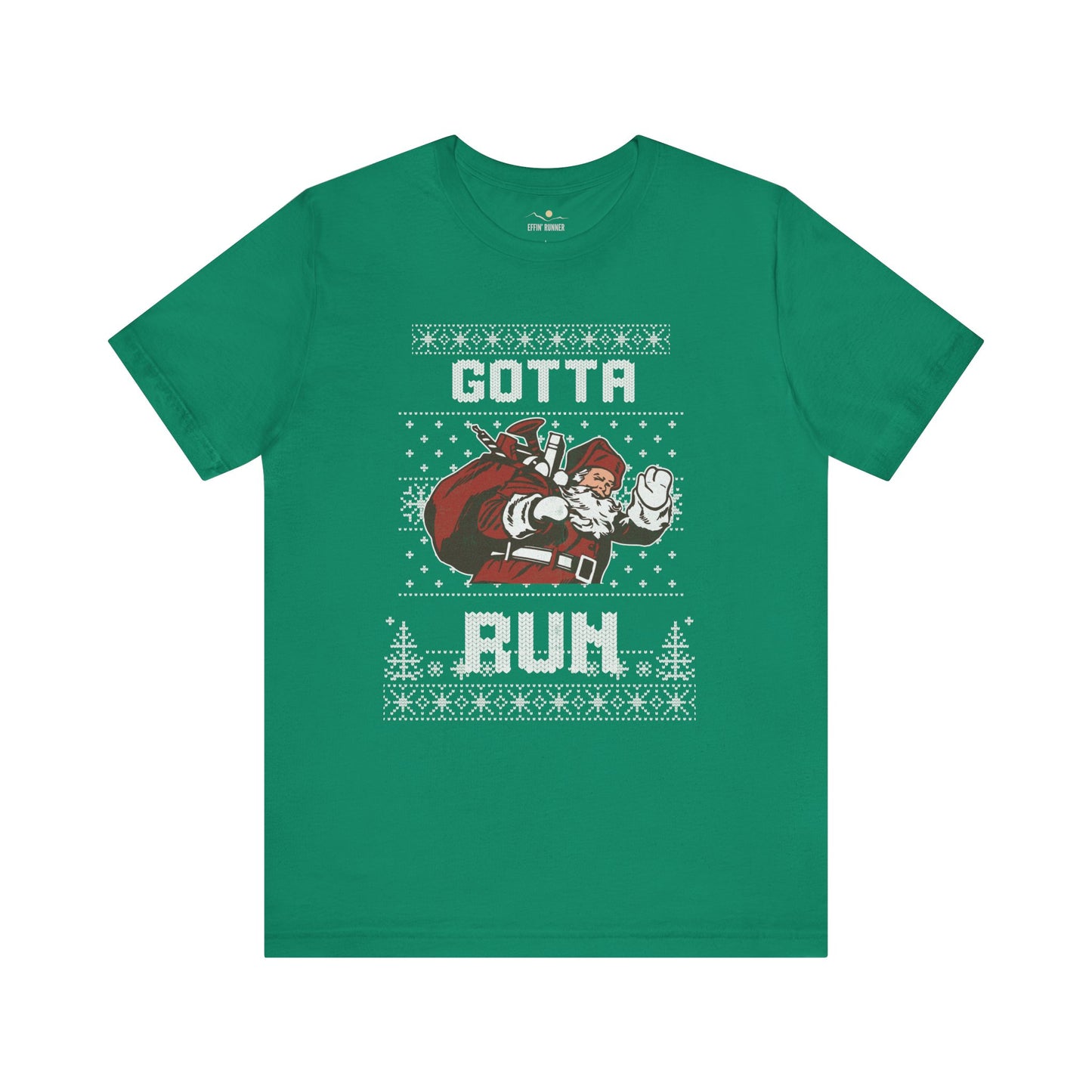 Santa Gotta Run-Ugly Sweater Tee