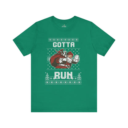 Santa Gotta Run-Ugly Sweater Tee