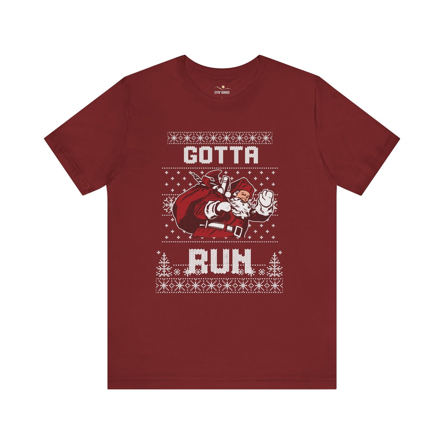 Santa Gotta Run-Ugly Sweater Tee