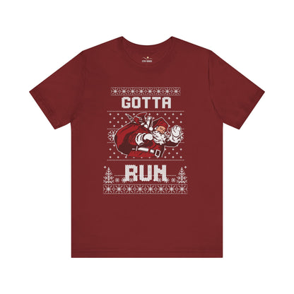 Santa Gotta Run-Ugly Sweater Tee