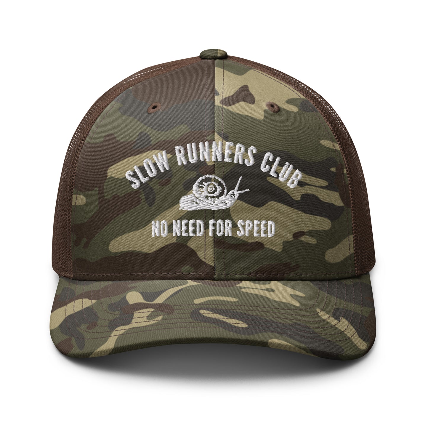 Camo No Need for Speed Slow Runners Trucker Hat